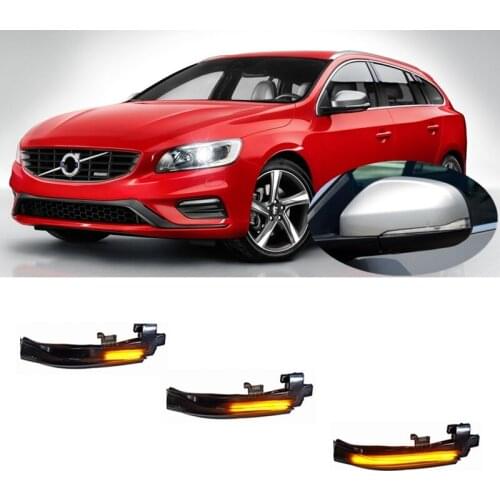For Volvo V60 2010 2011 2012 2013 2014 2015 2016 2017 2018 2019 Dynamic LED Blinker Indicator Mirror Turn Light Signal Repeater