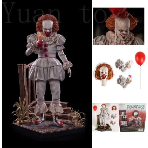 Pennywise Joker Action Figure Stephen Kings Iron Studios Collectible Christmas Toy Horror Halloween