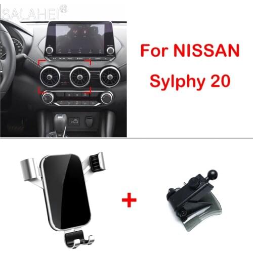GPS Gravity Car Mobile Phone Holder Bracket For Nissan Sylphy 2020 Cell Phone Aromatherapy Dashboard Air Vent Stand Clip Mount