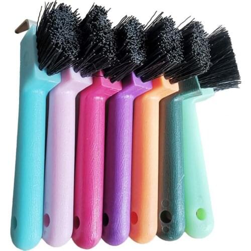 Horse Hoof Tool Wear-resistant Compact Plastic Horse Grooming Horseshoe Brush for Professional Use