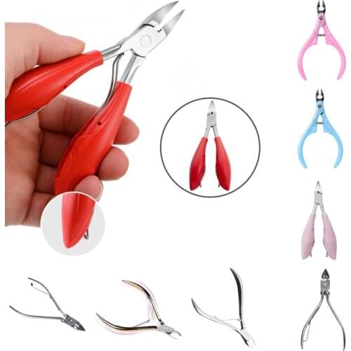 Stainless Steel Toe Nail Clippers Dead Skin Dirt Remover Cuticle Nippers Manicure Pedicure Cutters Podiatry Cut Toenails Claw