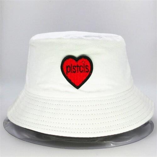 LDSLYJR Letter love embroidery cotton Bucket Hat Fisherman Hat outdoor travel hat Sun Cap Hats for men and Women 03