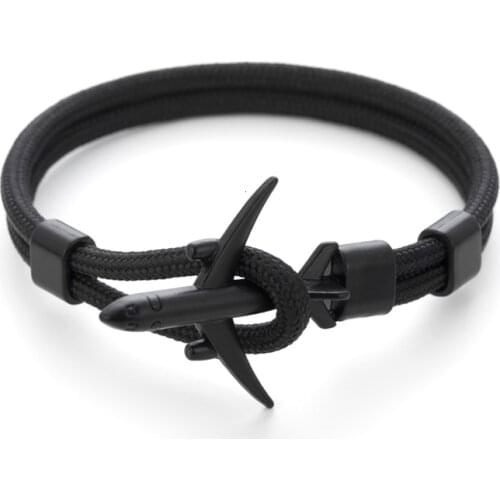 Summer Hot Boeing Airplane Anchor Bracelet Men Nylon Rope Chain Charm Bracelets For Women Survival Aviation Style Sport Bracelet