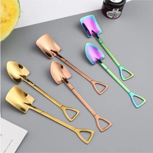 410 stainless steel spoon lovely shovel fruit dessert ice cream scoop scoop creative tea spoon tableware bar party tableware