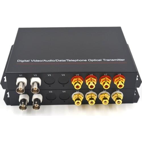 Multifuctional Video/Audio Fiber Optical Media Converters Transmitter Receiver for analog CCTV Security System