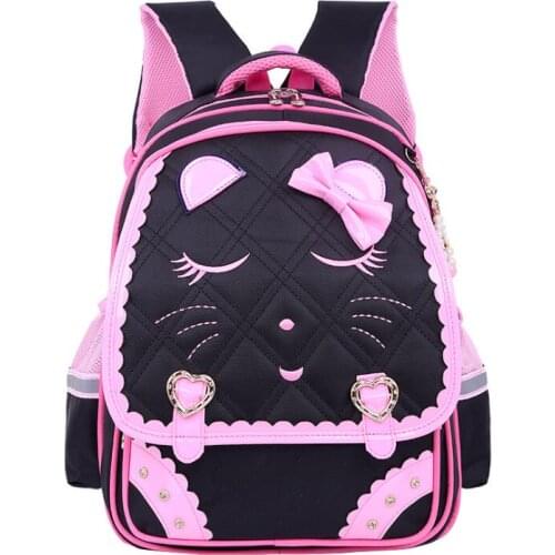Fashion Sweet Cat Girls School Bags Waterproof Cartoon Pattern Kid Backpack Schoolbag Children School Backpack Girl Book Bag