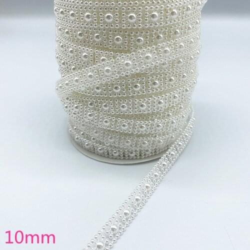 New 1 Yards 10mm Artificial Pearls Flower Beads Chain Garland Flowers Wedding Party Decoration Diy Accessories #16
