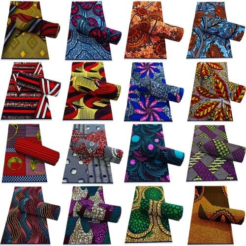 New Guaranteed Veritable 100% Original Real Wax Ankara Fabric 2021 African Print Fabric For Wedding Dress Tissus Coton 6Yards