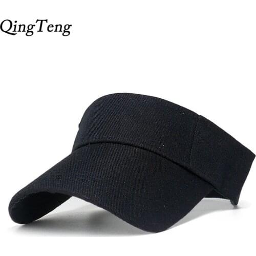 Solid Color Empty Top Visor Caps Summer Beach Baseball Cap Cotton Brand Tennis Hats For Men Women Outdoor Sports Golf Hat Adjust