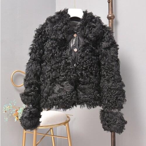 Sheep real natural fur coat sheepskin coats women clothes winter 2021 genuine leather jacket Lamb wool imported thick warm coat