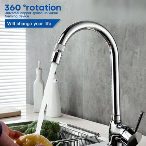 Adjustable 360 Degree Universal Splash Filter Faucet Aerator Swivel Kitchen Tap Water Saving Brass Sprayer Sink Faucet Nozzle