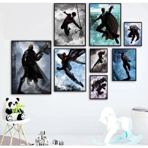 Marvel Classic Movie Canvas Painting Superhero Spiderman Avengers Prints Posters Wall Art Pictures for Living Room Decor Cuadros