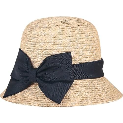 Bowknot Straw Hat Lady Fashion Sunshade Foldable Hat Girls Summer Sunscreen Cap Student Beach Sun Cap