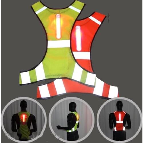 LED light Motorcycle Jacket Reflective Vest Safety High Visibility Chaleco Reflectante Moto Riding Chaleco Motorsiklet Yelek
