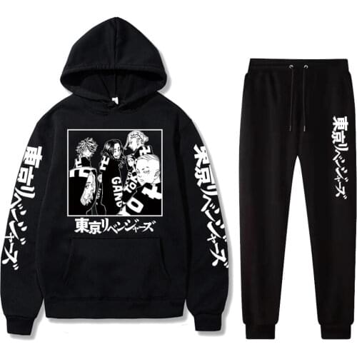 Hot Japanese Anime Tokyo Revengers Hoodie Pants Men Women Long Sleeve Printed Tracksuits Autumn Winter Casual Jogging Suits