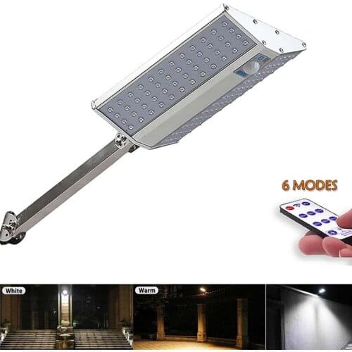 96Led Solar Street Light 6 Mode Waterproof Outdoor Motion Sensor Lights PIR Solar Garden Lamp for Outdoor Plaza LED Wall Light