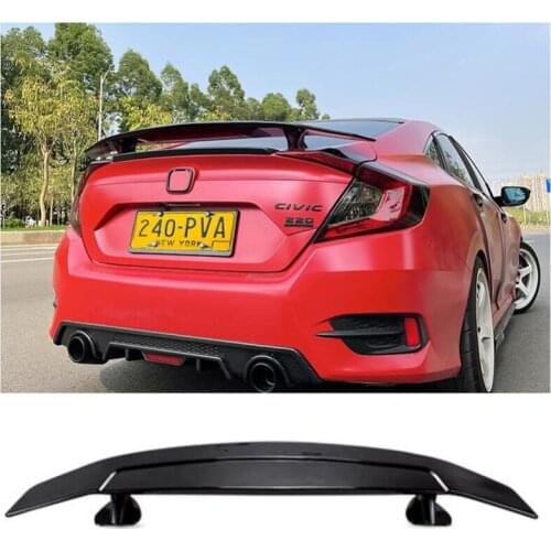 High Quality ABS Paint Rear Trunk Lip Roof Spoiler Wing For Honda Civic 2016 2017 2018 2019 2020 2021