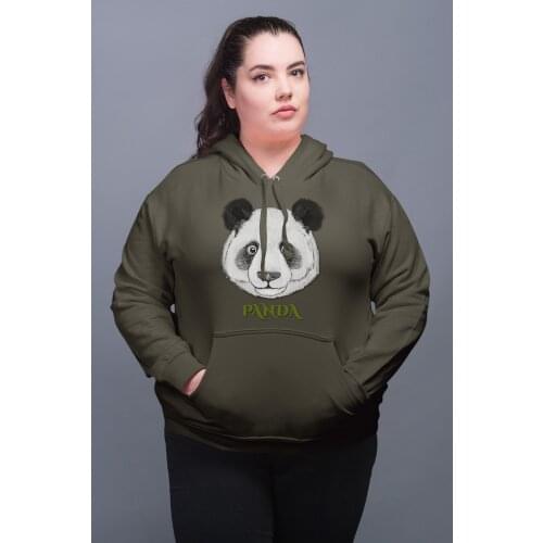 Angemiel Wear Sweet Panda Green Women 'S Hooded Sweatshirt
