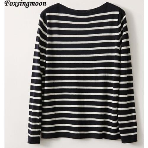 Women Sweater 2021 Autumn Winter Knitted Striped Sweater Women Casual Elasticity Pullovers Sweaters Loose Warm Jumper