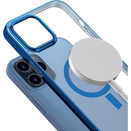 For iPhone 12 Pro Mini Magsafe Compatible Electroplate Hard PC Phone Case Cover