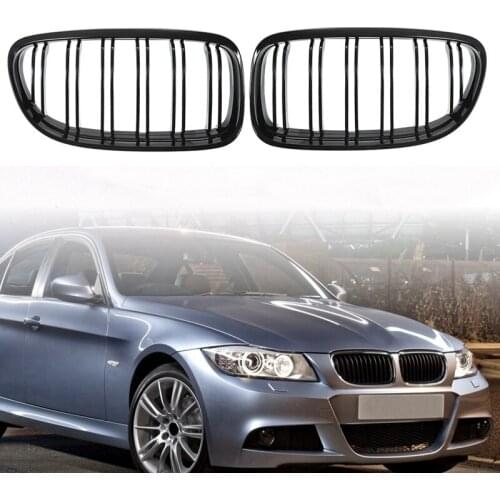 1 Pair Car Front Grille Gloss Black Inlet Grille for BMW E90 LCI 3-Series Sedan/Wagon 2009 - 2011