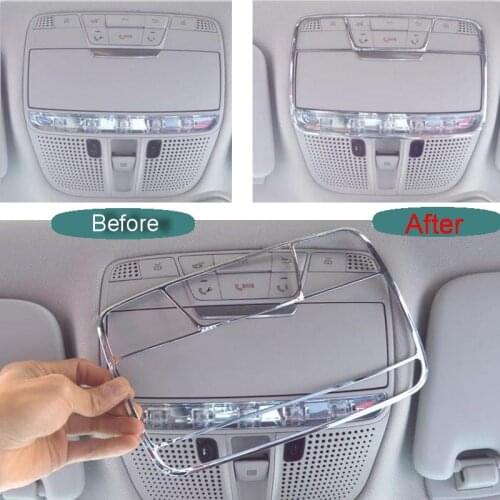 1 PCS Car Styling New DIY ABS Chrome The Readlight Light Box Cover Case for New Benz C Grade W205 C180L C200L Part Accessories