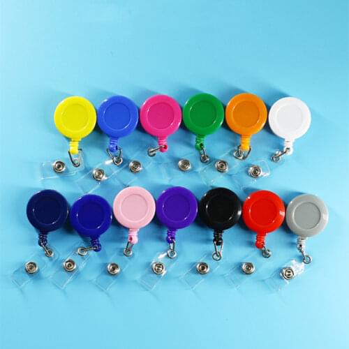 10pcs/lot Retractable Anti-Lost Clip Card Badge Holder Reels Name Tags