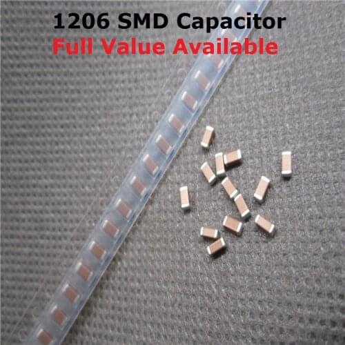 100PCS 1206 47UF 10UF 22UF 25V 106 226 33UF 100UF 16V SMD Ceramix capacitor 336 476 107 K/M/Z Kit capacitance