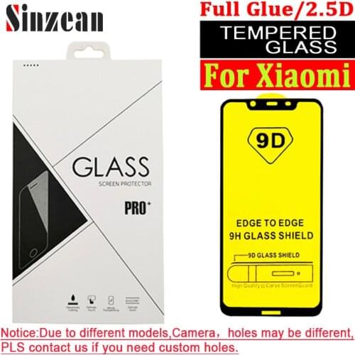 100pcs 9D Full Glue Tempered Glass For Xiaomi POCO X3 NFC/POCO F3 PRO/X3 pro/Redmi Note 10/Note 9 5G Full Glue Screen Protector