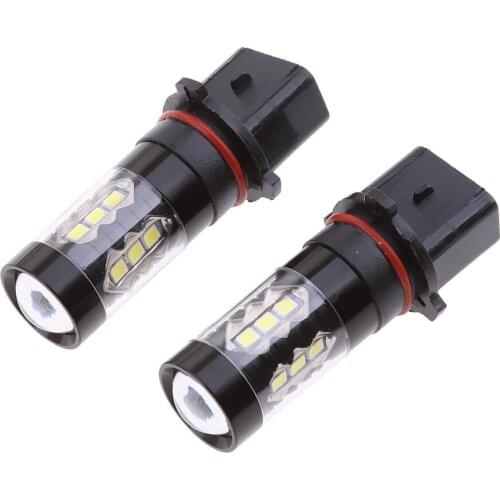 2 Pieces Super Bright P13W PSX26W 80W High Power LED Fog Daytime Running Light Replacement Bulbs Cool White