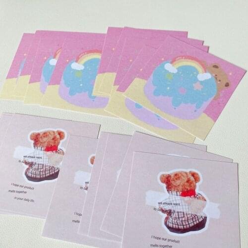 20 Sheets Kawaii Bear Memo Pad Girl Diary DIY Decorative Sticky Notes School Notebook Stationery Note Paper