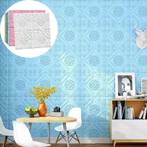 3D Wall Stickers Waterproof Decor Self Adhesive Wallpaper TV Background for Kids Room Bedroom DIY Brick Marble Wallpaper