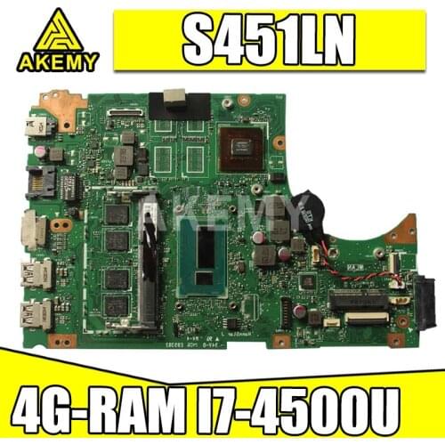 90MB05D1-R02000 Laptop motherboard For ASUS S451LB S451LN S451L V451 V451L Mainboard 4G-RAM I7-4500U GT840M