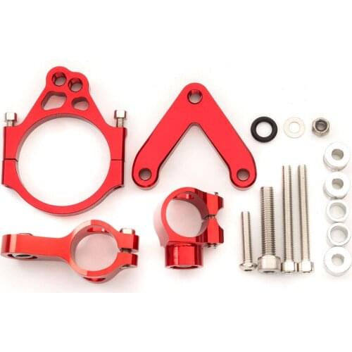 Aluminum Motorcycle Adjustable Steering Stabilizer Damper Mounting Bracket Support Kit For DUCATI 848 2008 - 2010