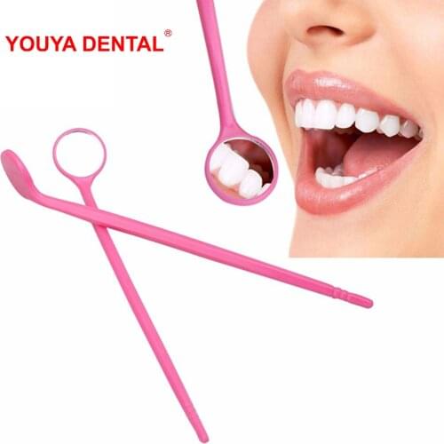 100pcs Antifog Dental Mirror Front Surface Plastic Dentist Mirror For Teeth Oral Care Tooth Cleaning Tools Mouth Exam Reflector