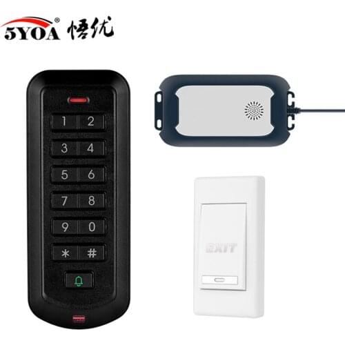 Wireless 2.4G RFID Access Control System Kit Door Lock Glass Gate Opener Set Magnetic Lock ID Card Power Supply Button Device