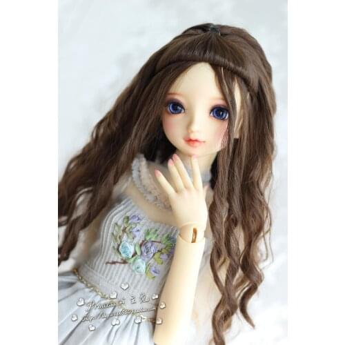 BJD doll wig is suitable for 1-3 1-4 1-6 size wool curling wave back comb wig Doll accessories
