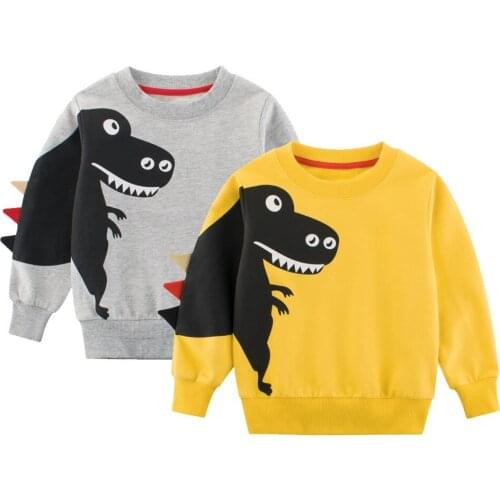 Childrens Clothing Spring New Products 2020 Kids Dinosaur Sweater Autumn Cartoon Long Sleeved Tops Korean Fashion Sweatershirt
