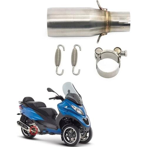 Motorcycle Exhaust Muffler Middle Connecting Rod Pipe Middle Section of Exhaust Pipe for Piaggio MP3 125 2008-2014