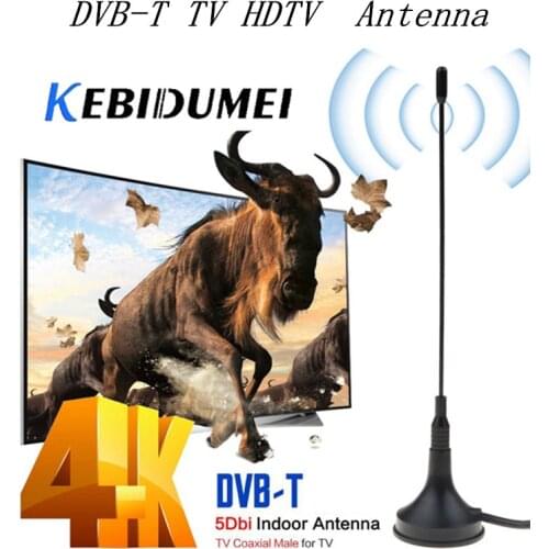 Kebidumei DVB-T2 5DBi Indoor Antenna Mini TV Antenna Aerial Digital For DVB-T TV HDTV Easy To Install