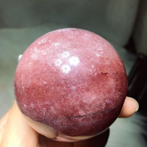 Strawberry quartz sphere
