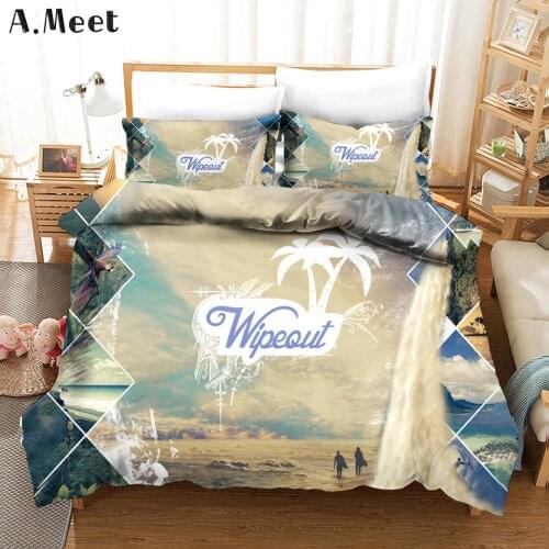 3d Surf Bedding Set Queen Quilt Summer Bed Linen And Duvets Cover King Comforter Set (NO Bed Sheets) Bettwaesche Dekbedovertrek