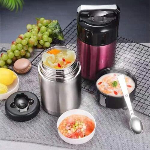 Large Capacity Thermos Lunch Box Portable Stainless Steel Breakfast Food Soup Containers Thermocup Vacuum Flasks 800ML/1000ML