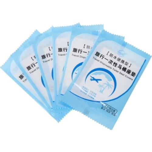 50Pcs/Pack Disposable Toilet Seat Cover Mat Portable Waterproof Safety Toilet Seat Pad For Travel Camping Commuting