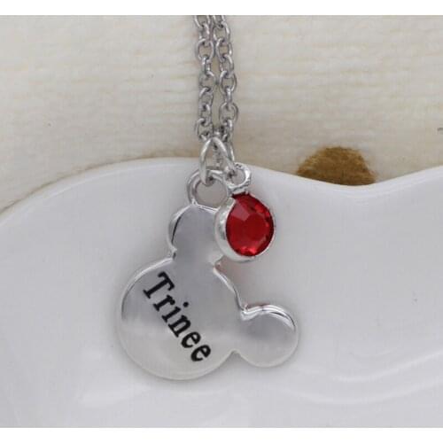Fashion memory Necklace inspirational necklace Gifts Alloy personality name words birth stone Necklace N244
