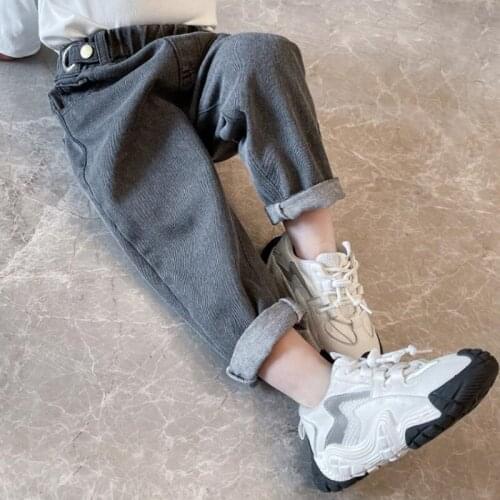 Fashion Autumn New Arrival Children Long Cotton Jeans Pants Korean Style Baby Boys Girls Straight Trousers Kids Denim Pants 1-7T