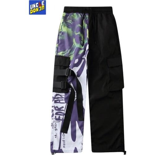 UNCLEDONJM Multi-pocket strap design sweat pants men japanese streetwear joggers mens hip hop clothing Cargo Pants 8550