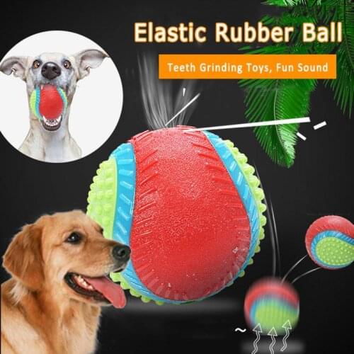 1Pcs Pet Dog Toy Rubber Ball Self-hey Toy Ball Foam Ball With Beef Flavor Resistant To Bite Teeth Pet Toy