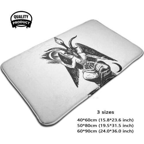 Baphomet Daemon 3D Soft Non-Slip Mat Rug Carpet Foot Pad Hell Dark Daemon Psychic Punk Dark Metal Metal Devel Baphomet Heavy