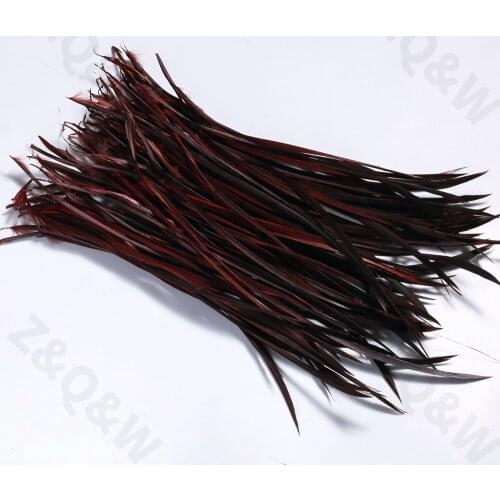 Natural 6-8 inch goose silk edge feather 15-20CM dyed deep wine red DIY craft jewelry earrings performance costume decoration